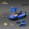 1:43 Alloy AE86 Pagani Zonda R Model Cars Diecast Toys Quick Release Wheel Hub Soft Rubber Tire Miniature Vehicle for Boys Gifts