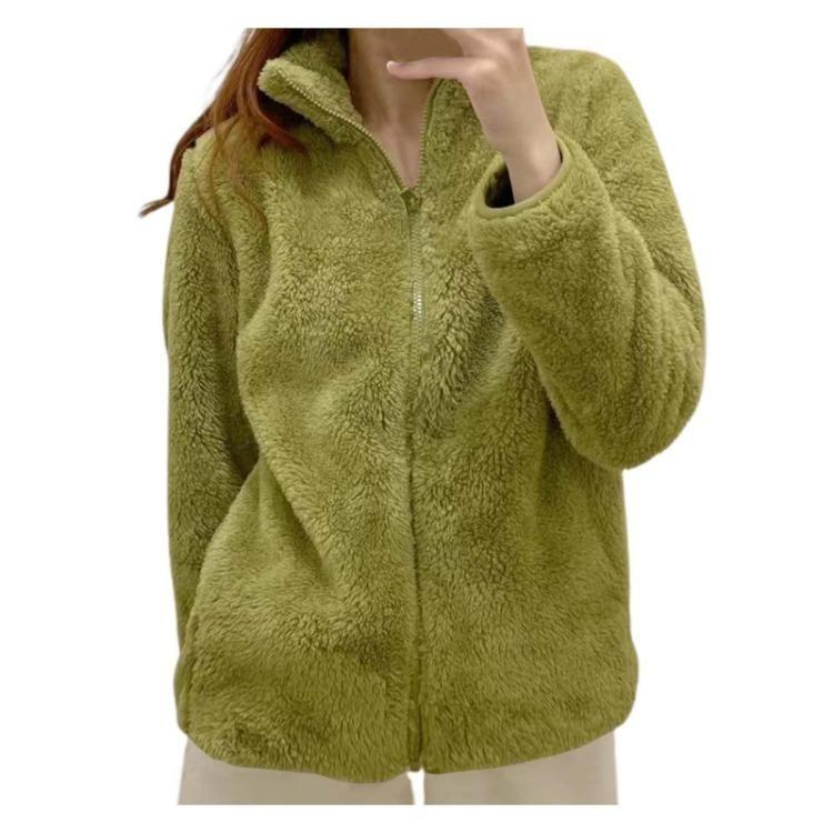 Winter Herfst Fleece Rits Jas Lichtgewicht Bovenkleding Grote Maten Dames