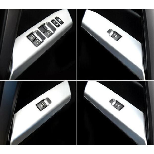 For Toyota RAV4 2013-2018 Matte Silver Door Window Lift Switch Button Panel Trim