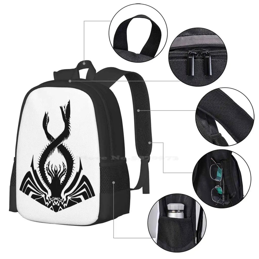 Thrawn's Chimaera Logo Black New Arrivals Unisex Bags Student Bag Backpack Grand Admiral Thrawn Star Destroyer Rebels Chiss