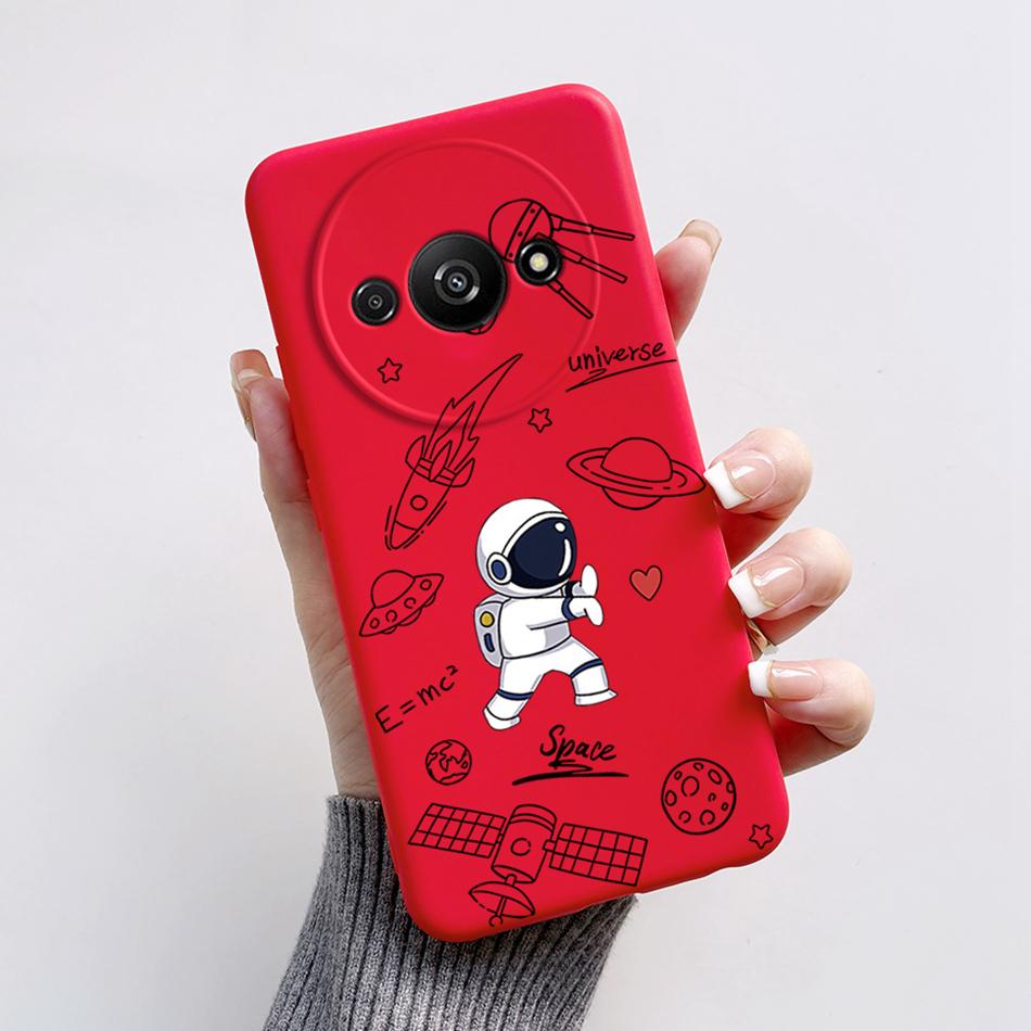 Astronaut Case For Xiaomi Redmi A3 Phone Case Etui Redmi A3 global version Cover Soft Silicone Redmi A3 A 3 RedmiA3 Funda Pouch