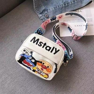 Bolsa pequena estampada fofa nova bolsa feminina da moda bolsa mensageiro de ombro com alça larga para estudante