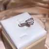 European and American Accessories Simulated Diamond Heart-shaped Ring Silver Jewelry Fashionable and Versatile Rings Without Fading Birthday Gifts