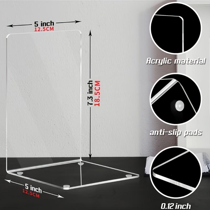 Transparent Acrylic Bookends: Modern L-Shaped Desk Bookends for Organizing Your Space