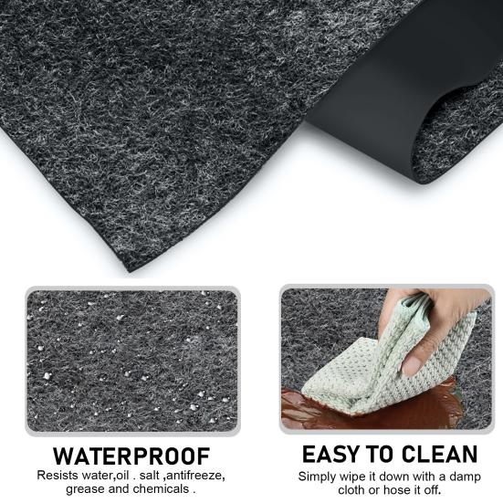 Rectangle Garage Floor Mat for Under Car Garage Flooring Rug Non Slip and Waterproof Backing Extra Large Garage Mat (8.8 X 22 Ft/2.69x6.71m)
