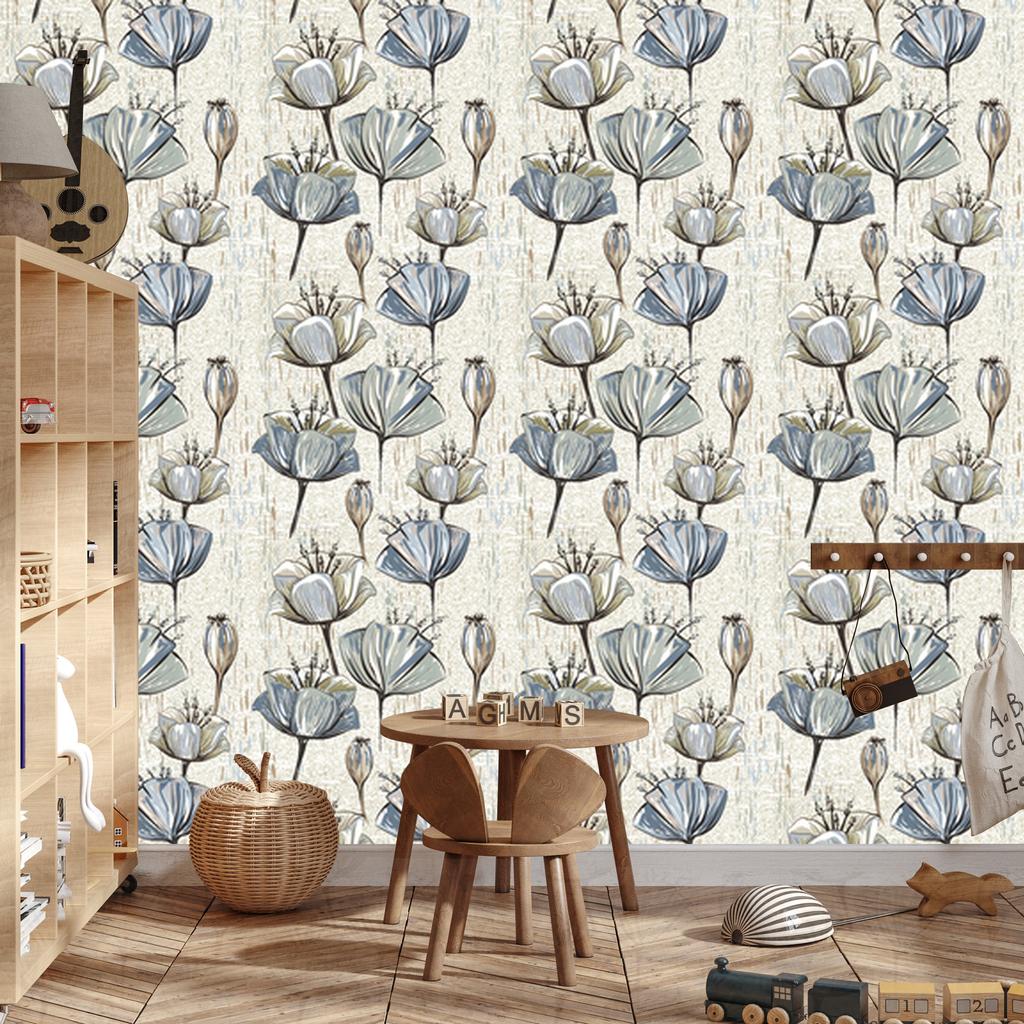 Vintage Tulips Wallpaper for Living Room and Bedroom 50x1000