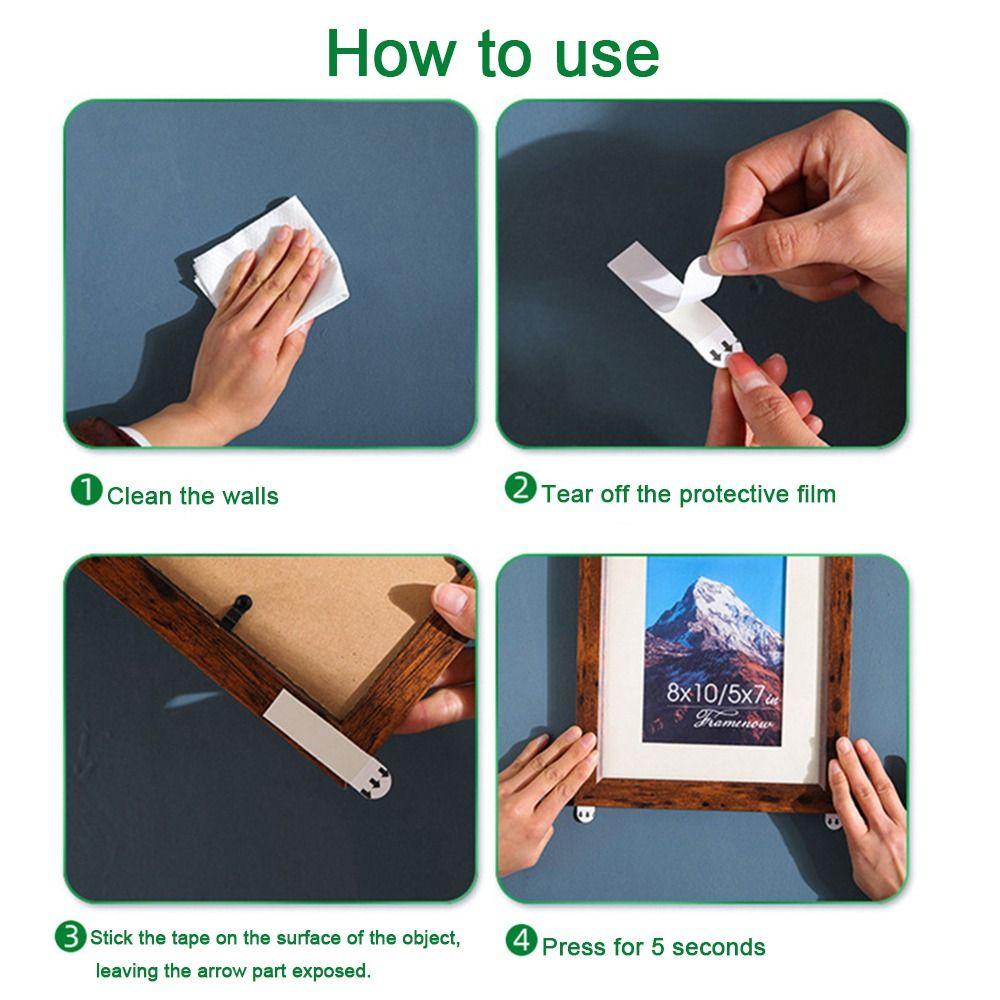 10/20/30/50PCS Self Adhesive Picture Frame Poster Wall Hook No Trace Wall Hanger  Decorate Fixing