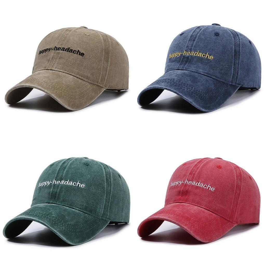 Letter Headache Happy Embroidery Baseball Cap Outdoor Sports Protection Sun