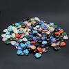 10Pcs, Natural Stone Heart Pendant, Spiritual Healing Crystal Turquoise Agate Amethyst Gems Charms for Jewelry Making DIY Necklace Accessories Crafts