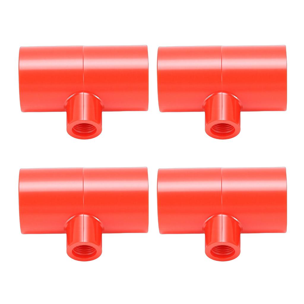 20PCS Chicken Waterer PVC Tee Fittings Automatic Poultry Water Drinker Fittings for Threaded Nipples Waterer Cups