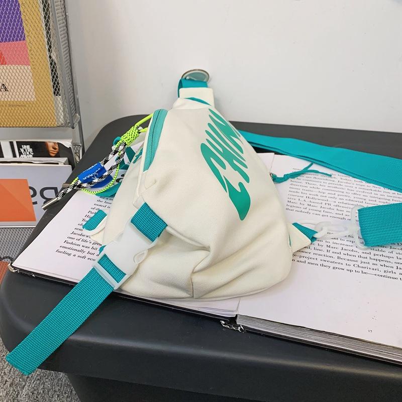 ins trendy brand breast bag women's 2025 summer new fashion sports men's shoulder messenger bag student large-capacity fanny pack