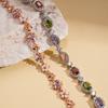 European and American Light Luxury Zircon Imitation Pearl Flower Oval Buckle Bracelet Retro Exquisite Jewelry