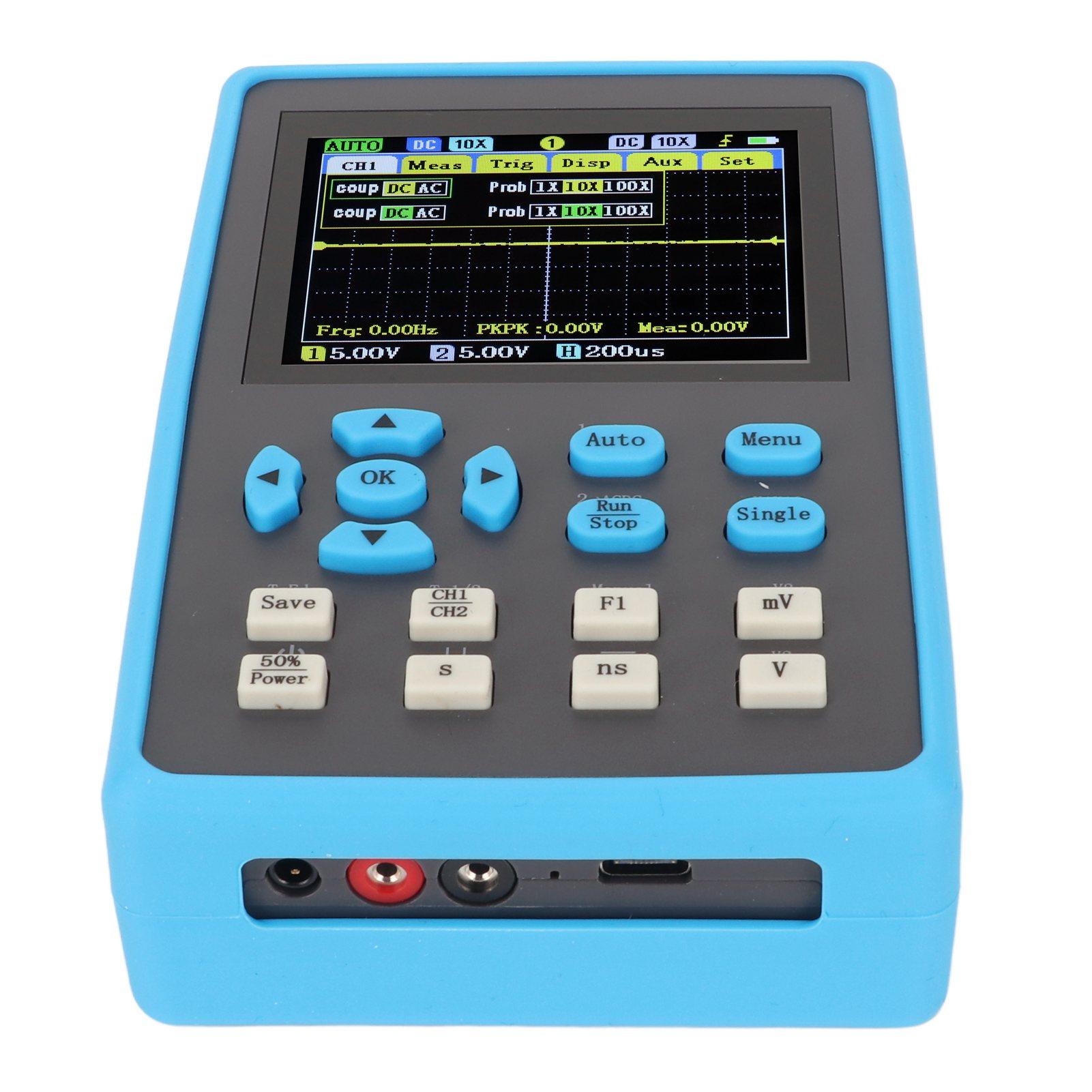 

Цифровий осцилограф 2 канали, пропускна здатність 120 Мбіт/с, частота дискретизації 500 Мбіт/с, портативний, малий