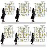 2Pcs- Dinosaur And Coconut Tree Printed Curtains, Pole Bag Curtains, Christmas Decorations, Home Decorations, Room Decorations