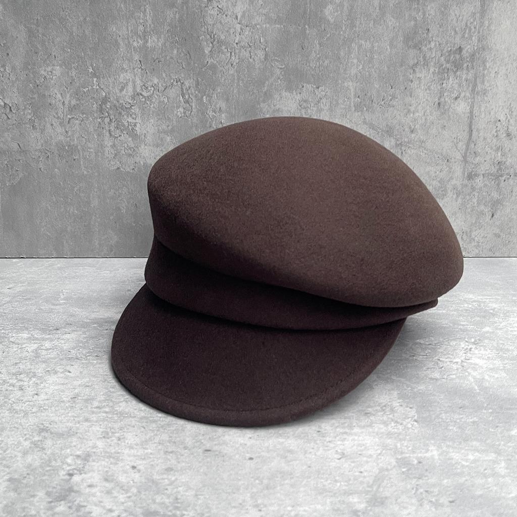 Japanese Yuanfeng Short Brim Woolen Equestrian Hat Peaked Hat Children Felt Hat Solid Color Newsboy Hat Knight Hat