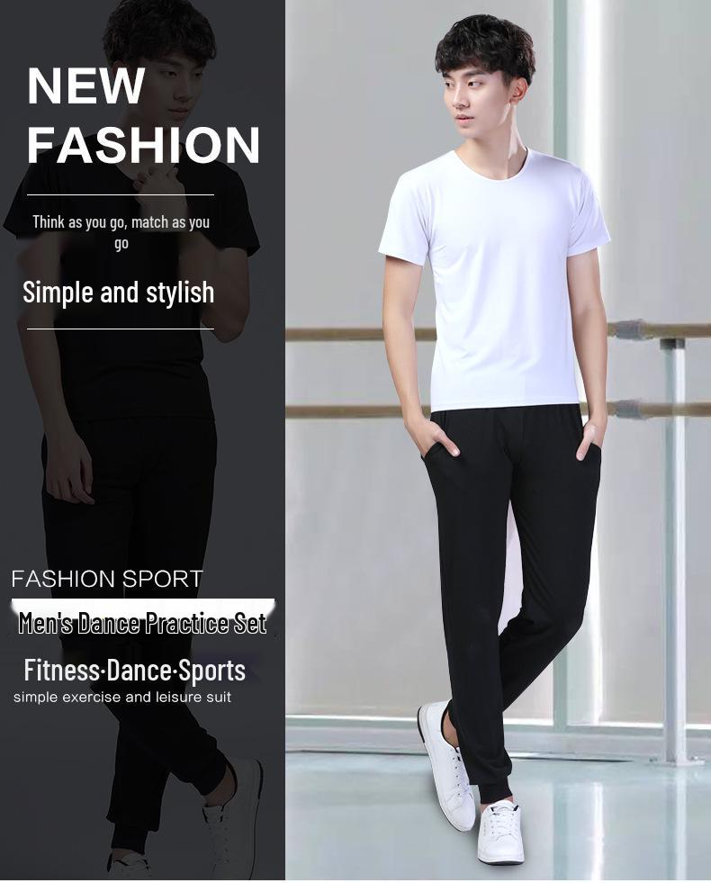Men's Modal Fitness & Dance Suit - Breathable Sportswear for Yoga, Aerobics, and Training