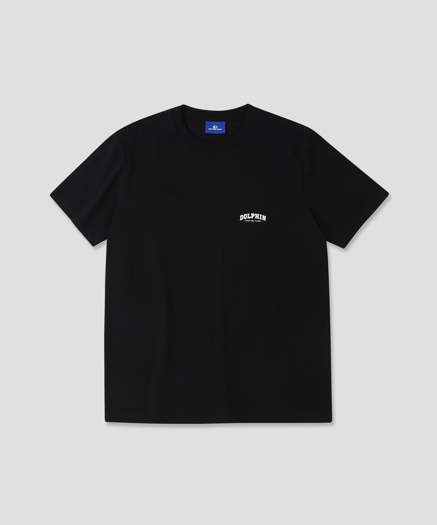 DOLPHIN WAVE APPAREL [3-Pack] Dolphin Arch Logo T-Shirt White & White & Black