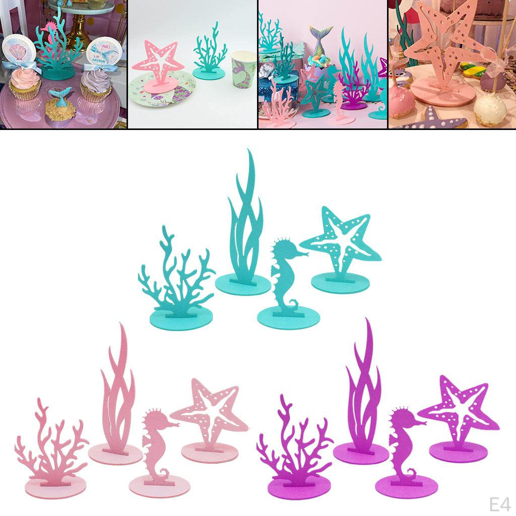 4 Felt Decorations Birthday / Graduation Party Supplies Table