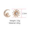 Women Chic Star Moon Asymmetry Ear Studs