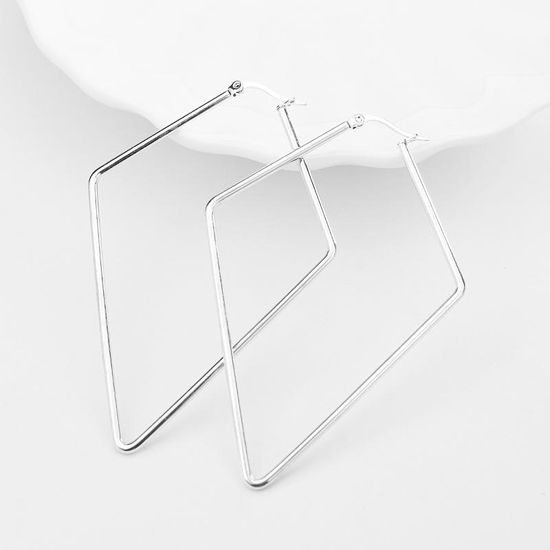 Minimalist Geometric Circular Large Hoop Earrings for Women Exaggerated Personality Stainless Steel Fashion Items Jewelry Gifts