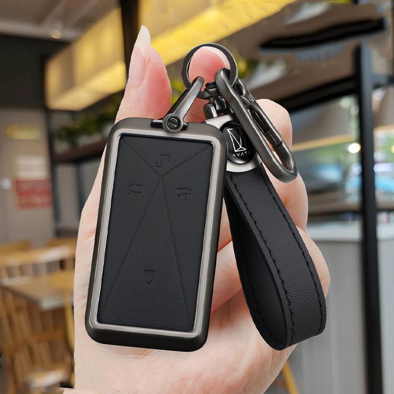 Zinc Alloy Leather Car Key Case for AVATR 11 12 AVATR ESV Car Key Case RC Cover Housing Keychain Accessories