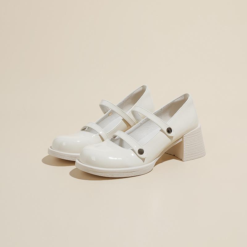 

Французские туфли-лодочки на высоком каблуке женские весенне-осенние с круглым носком на толстом каблуке одинарные туфли ретро с открытым верхом черные маленькие кожаные туфли 40 бежевый