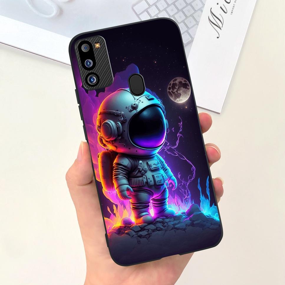 For Samsung Galaxy M21 2021 Case Cute Cat Fashion Girl Soft Silicone Cover For Samsung M21 2021 SM-M215G Bumper Phone Case Funda
