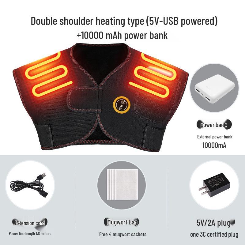 Rechargeable Electric Shoulder Heating Pad for Cervical Relief & Physiotherapy Shawl