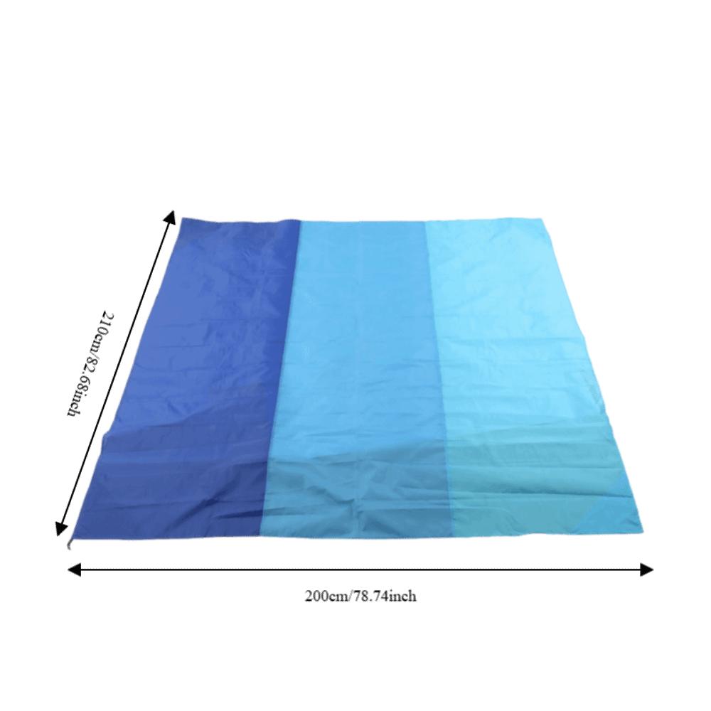 Blue Beach Blanket Sandproof Waterproof Camping Blanket Lightweight Outdoor Mat  Outdoor Gatherings