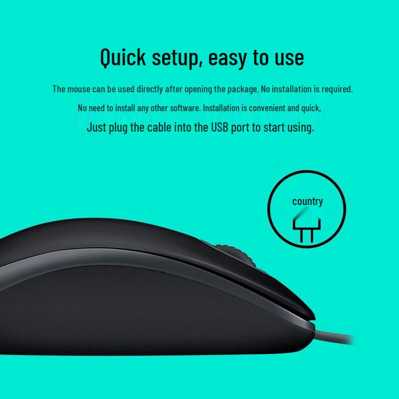 Logitech M100r Wired Optical Mouse
