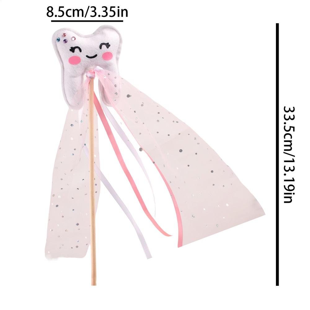 

Soft Non-Woven Tooth Fairy Wand Lightweight Performance Prop for Kids Costumes and Role Play for Birthday Gift, Kindergarten