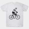 Men Black Print T-shirt Bike! No-Cut Transfer Paper Print Cotton Tshirt