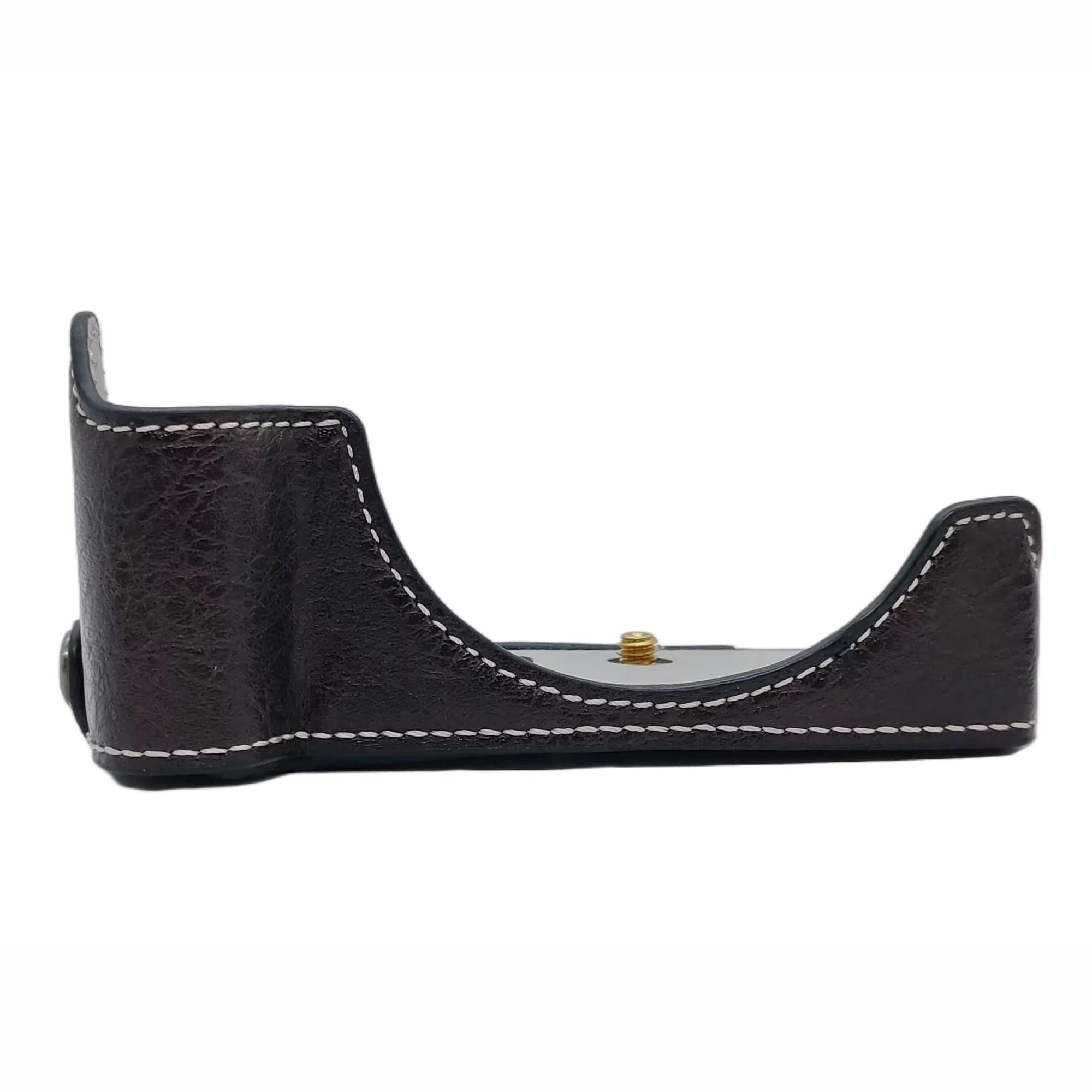 

Чехол-получехол из ПУ-кожи с нижним креплением на винте для камеры Canon EOS R50/R100 F