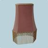 Samtlampenschirm Spitze Besatz Quadratisch Vintage Stil