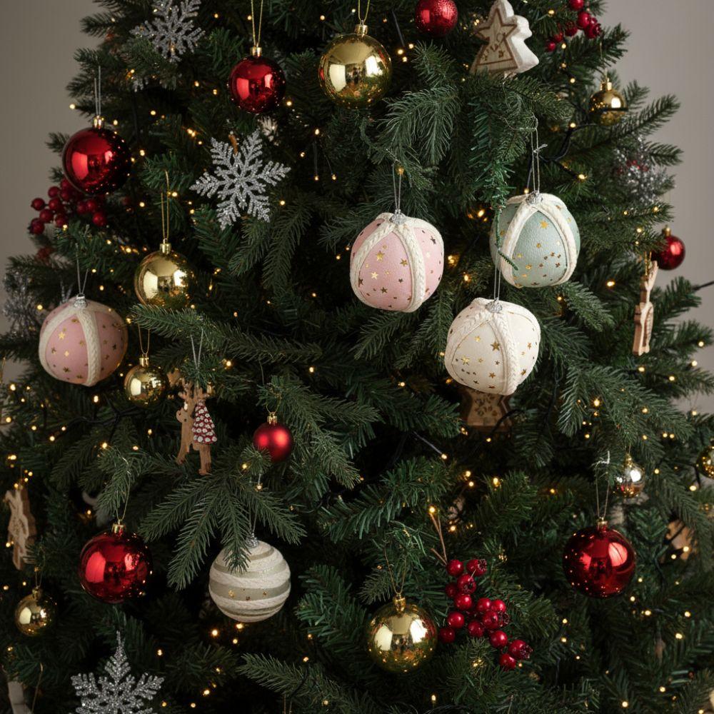 8CM Christmas Ball Ornament Foam Shatterproof Christmas Hanging Balls DIY Crafts Christmas Tree Pendant Home Decoration