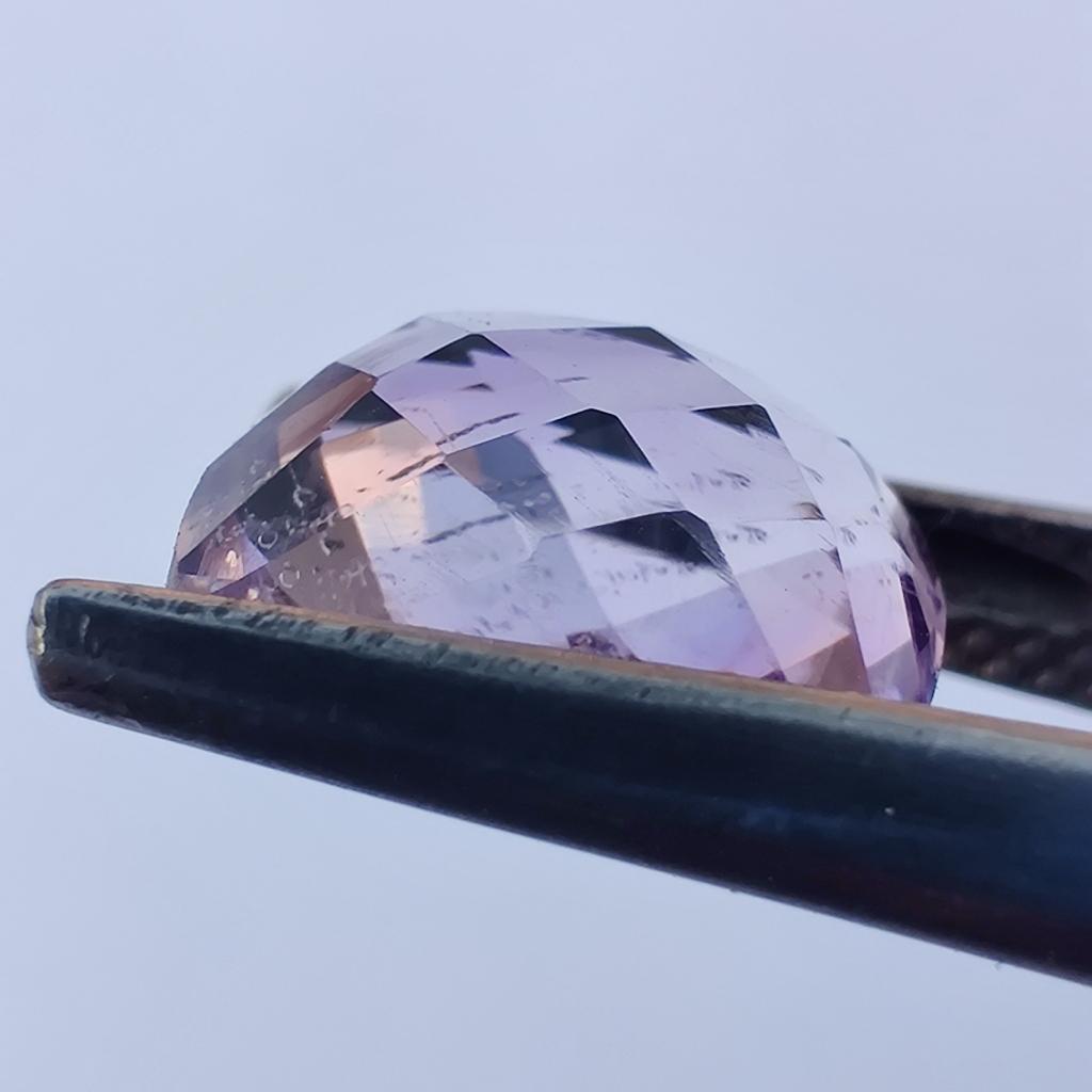 Cheeker Cut Square Cushion Natural African Amethyst Gemstone, Loose Amethyst Gemstone, 3.85 Carat, 10x5 MM Size Cushion Stone.