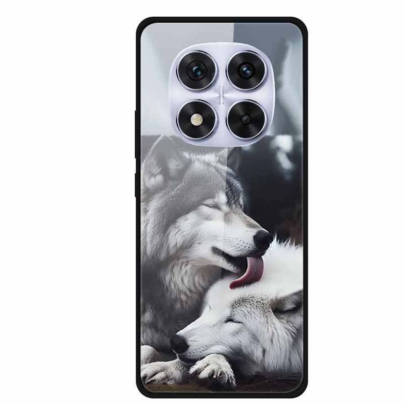 Tempered Glass Case For Redmi Note 14 Pro Coque 14Pro Flowers Phone Cases For Xiaomi Redmi Note14 Pro Hard Back Cover Case Funda