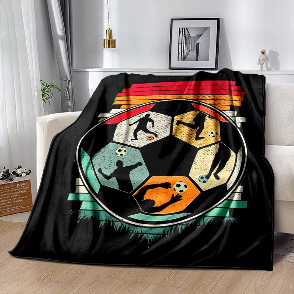 Football Themed Throw Blanket, Soft Bedding, Blanket for Couch Bed Sofa Office, Warm Birthday Christmas Gift Next Day Shipping