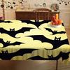 Halloween Bat Rectangle Tablecloth for Tables Decor Kitchen Dining Waterproof Holiday Party Table Cloth Halloween Decorations