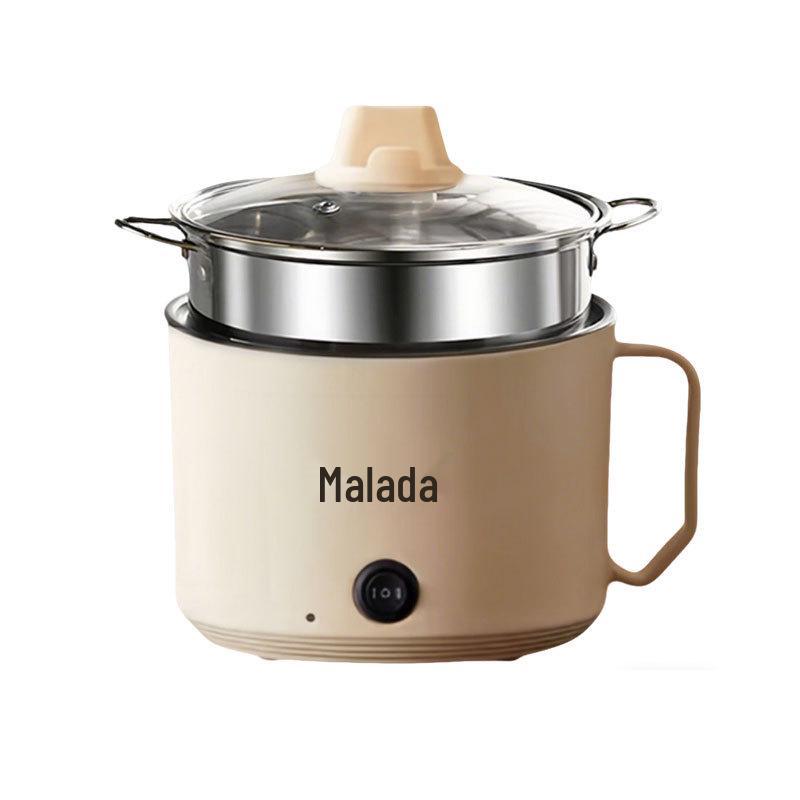 Compact Multifunctional Electric Cooking Pot and Steamer - Non-stick, Ideal for Dorms, Noodle Cooker & Frying Pan