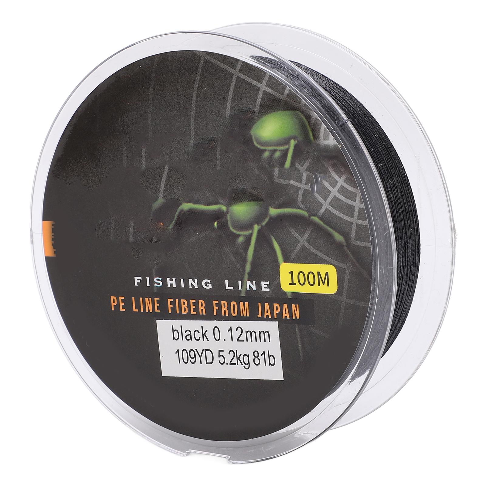 

100 м Многоцветная Плетеная Леска Износостойкая Прочная Плетеная ЛескаЧерный 0.6