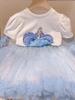 2024 Girls' Frozen Two-Piece Summer Suit: Short-Sleeve T-Shirt & Skirt