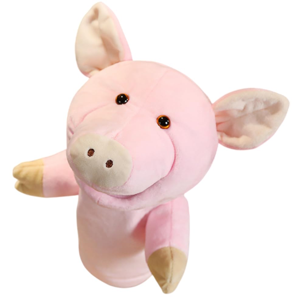 ARESACHI Puppet Plush Toy with Moving Mouth for Kids (Pig)