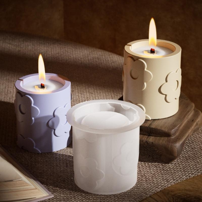Multifuntional Craft Mold Storage Bowl Moulds Flower Pattern Vase Molds for Making Resin or Plaster Candle Holders