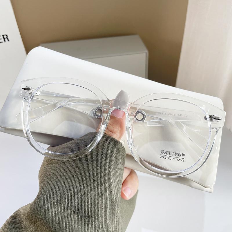 Vintage Big Frame Round Anti Blue Light Reading Glasses Fashion Men Women Computer Prescription Glasses Green Presbyopia Eyewear