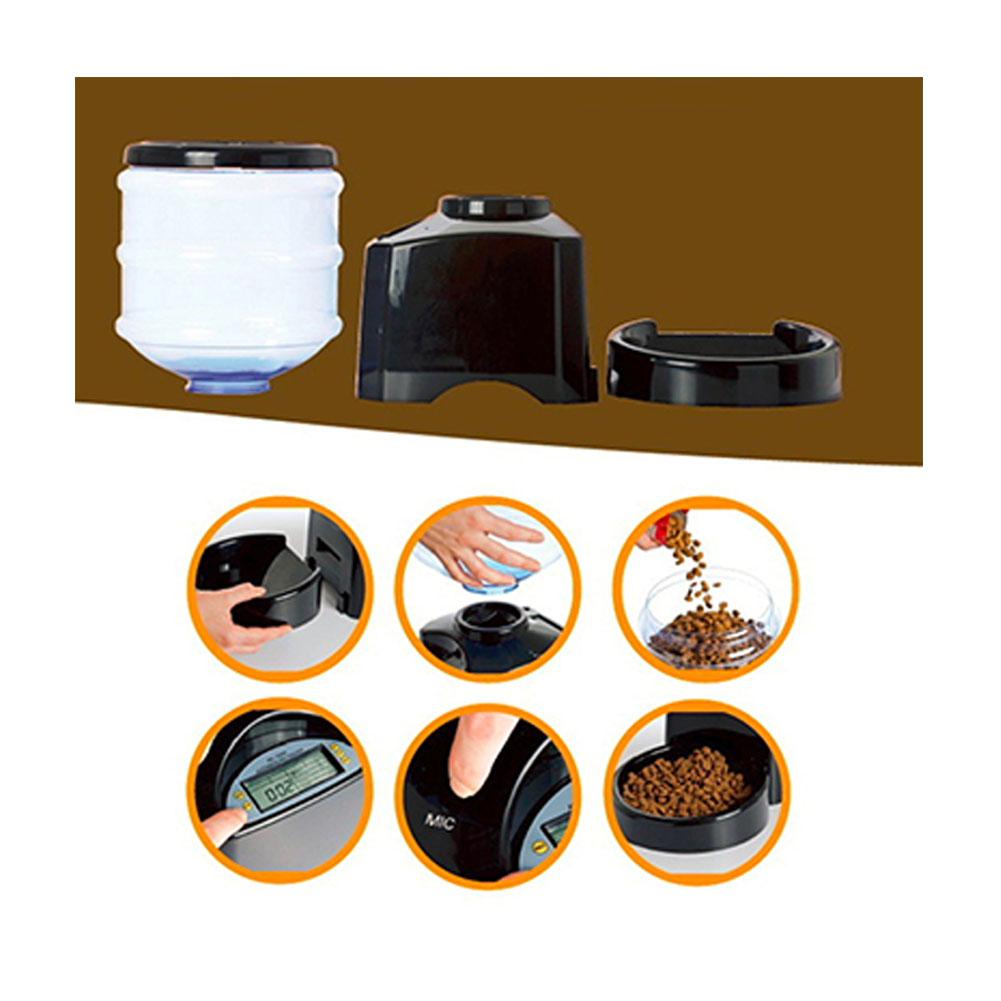 5.5L Big Capacity Automatic Pet Feeder Food Dispenser with Recording Function