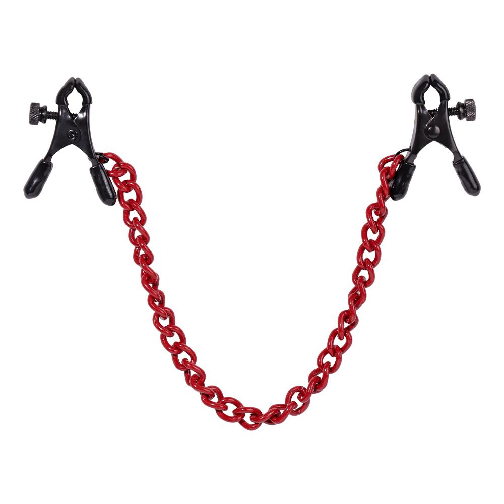 Clemă pentru mamelon cu lanț metalic Agrafe reglabile pentru mamelon BDSM Clip mare pentru sâni Jucării sexuale pentru adulți pentru femei și cupluri