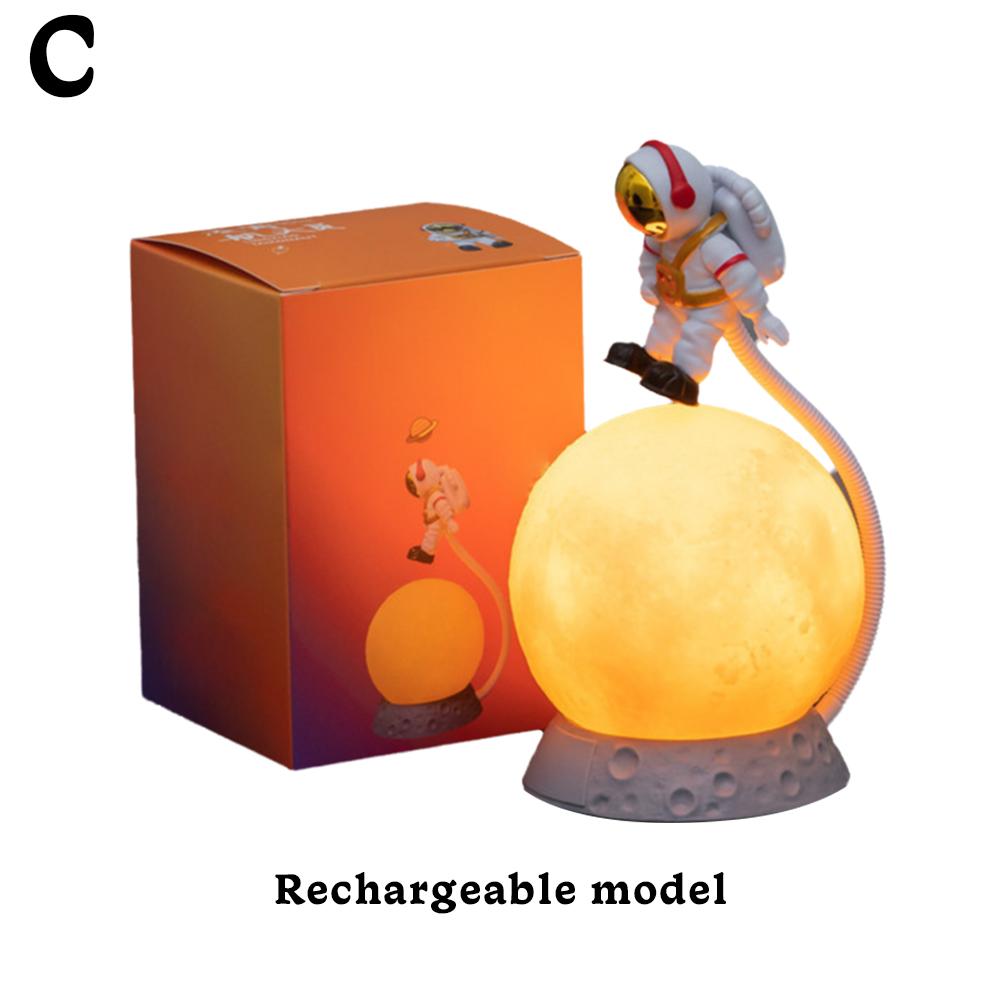 New Suspended Astronaut Ornament Lunar Lamp Cute Little Gift Children Housewarming Light Night Suitable Decoration N7g1
