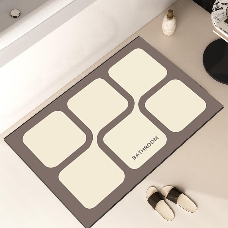 

Впитывающий коврик для ванной комнаты и душа Диатомовый коврик для грязи Коврик для входа в туалет Быстросохнущий нескользящий коврик для туалета 40*60CM