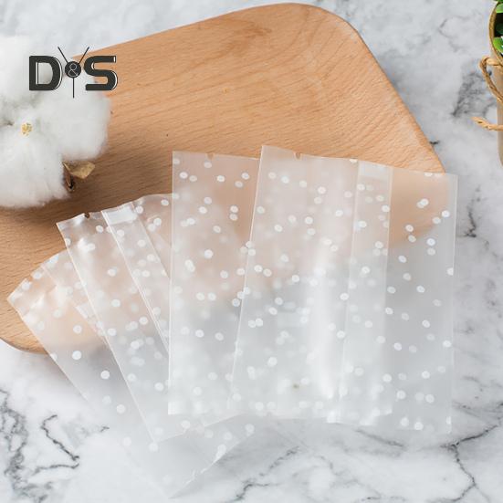 100Pcs/Pack Machine Seal Bags Clear Waterproof Plastic White Dot Vacuum Sealer Bag Cookie Food Saver Storage